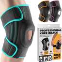 DR. BRACE ELITE Knee Brace with Side Stabilizers & Patella Gel Pads for Maximum Knee Pain Support and fast recovery for men and women-Please Check How To Size Video (Earth, Large)