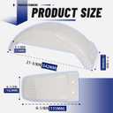 ECOTRIC 8"-12" Set of Two Single-Axle Trailer Fenders Wheels Tire Top Step Skirt Boat