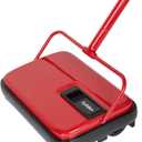 Eyliden Carpet Sweeper, Mini Size Lightweight Hand Push - No Noise, Non-Electric, Easy Manual Sweeping Only for Carpet Cleaning (Red)