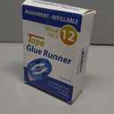 Tmol 12 Pack Scrapbook Tape, 26 Ft x 0.31 in Double Sided Tape Roller, Permanent Adhesive Tape Dispenser Runner, Photo-Safe Glue Tape Roller for Scrapbooking, Crafts and Arts Projects, Smooth & Clean