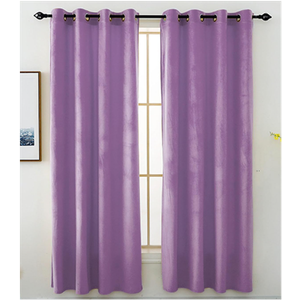 MIULEE Lavender Velvet Curtains - Luxury Blackout Curtains For Bedroom Living Room Thermal Insulated Super Soft Window Drapes Rod Pocket & Back Tab, W52 X L84 Inches,Purple,2 Panels
