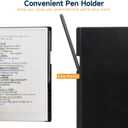 Case for Remarkable Paper Pro Tablet 11.8" (2024 Released) Lightweight and Hard Back Shell Protective Book Folio Cover,Have Auto Sleep/Wake,Pen Holder and Pen Tips Box (Black)