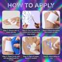 3 x Lightning Tattoo Stickers - 5 Sheets Temporary Makeup Stickers for Face and Body | Fake Tattoo Stickers for Halloween Party Favors, Cosplay and Photo Shoots