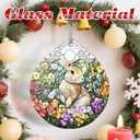 2 x Rabbit Ornament, Stained Glass Christmas Decorations, Christmas Ornaments for Tree, Holiday Ornament, Gifts for Rabbit Lovers, Holiday Party Gifts, Gift Ideas & Xmas Gift