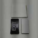 8 Pcs ADA Compliant Exit Sign with Tactile Braille 6 x 3 Inch Plastic Exit Sign for Business with Adhesive Mounting Strips for Indoor Outdoor Office Buildings Workplace