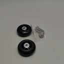 1 Pair/2pcs Luggage Suitcase Replacement Wheels 70mm*24mm, Rubber Swivel Caster Wheels 6mm Bearings Repair Kits (OD70xThk24mm/2.76x0.94in)