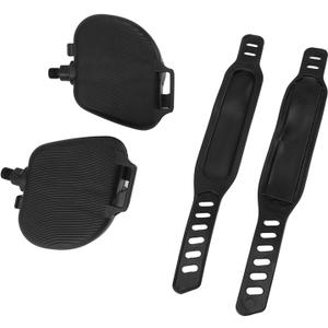 Fockety Exercise Pedals with Straps, 9/16 or 1/2, Spin Cycling Bike, Indoor Exercycle Bike, Stationary Recumbent Replacement Parts (1/2in Thread)