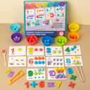 TPwsd Montessori Arithmetic Math Toy Set,Montessori Arithmetic Kit,Math Games for Kids 5-7,Teacher Supplies for Classroom, Montessori Toys,Boy Girl Birthday Xmas Gift (1 Set)