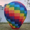 13FT Hot Air Balloon Decoration with Build in Fan for Inflatable and Easy to Set Up - Suitable for Birthday Party, Wedding, Festival Decoration, Rainbow Color