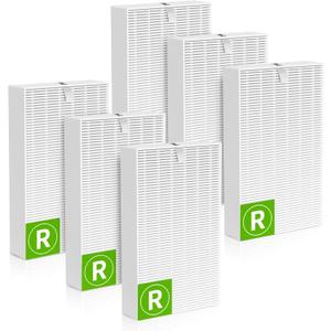 XBGG HPA300 HEPA Air Purifier Filter R for Honeywell HPA300 HPA200 and HPA5300 Series, 6 Pack H13 True HEPA Filter Compatible with Honeywell Filter-R, HRF-R3