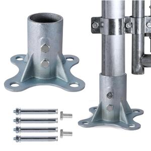 Chain Link Fence Post 2 1/2" Floor Flange, Pipe Flange Galvanized Fence Post (1)