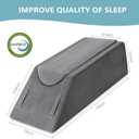 UBBCARE Leg Elevation Pillow for Leg/Knee Surgery Recovery, Memory Foam Leg Pillow with Velvet Washable Cover, Grey