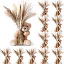 Canlierr 12 Sets Baby Shower Centerpieces Bear Vase Pampas,Glass,Boho