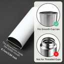 6 Pack 20 oz Skinny Tumbler Replacement Lids Plastic Splash Covers tops for 20 oz coffee cup lids Clear Cup Covers for 2.64 Inch Mouth Tumbler Cooler
