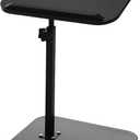 Adjustable Height Sofa Tray Table, Black 360 Flip Laptop Tray, Portable Metal & Wood Bedside Desk with Adjustable Height 18.1-30.7 in, Mobile Side Table for Couch, Bed, Tub