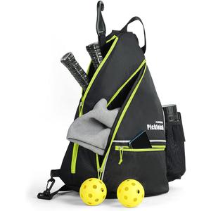 Mangrove Pickleball Bag, Men's & Women's Pickleball Backpack, Adjustable Sling Bag w/Fence Hook/Large Capacity/Safety Pocket (Green)