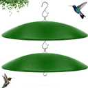 19.25-Inch Extra Large Squirrel Baffle,Hummingbird Feeder Shade Dome Cover, Bird Feeder Rain Guard, Hanging Squirrel Proof for Shepherd's Hook Outdoors (Green) 2 Pack