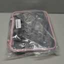 Beloving Clear Nail Polish Organizer Holds 30 Bottles PVC Nail Polish Case See-Through Nail Supplies with Manicure Tools Storage Sections, Portable Travel Nail Tech Carrying Bag for Storage Display (1 Count (Pack of 1), 1.Pink)