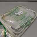 FlowFly Insulated Reusable Lunch Bag Adult Large Lunch Box for Women and Men with Adjustable Shoulder Strap,Front Zipper Pocket and Dual Large Mesh Side Pockets,Clear#Biege