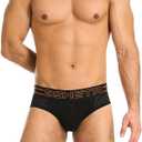 Men's Underwear Briefs 5-Pack Cotton Low Rise Multi Color Soft Underpant (XL)