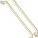 24 Inch Anti Slip Shower Grab Bar Handle Beige White, ZUEXT Stainless Steel Bathroom Grab Bar, Knurled Bathroom Balance Bar, Safety Hand Rail Support,Handicap Elderly Injury Senior Assist Bath Handle