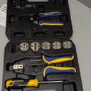 haisstronica 8PCS Crimping Tool Set - Ratchet Wire Crimping Tool for Heat Shrink,Insulated Nylon,Non-Insulated,Ferrule Wire End,Open Barrel Terminals,Solar Connectors