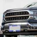 Car Rhinestone License Plate Frame,Bling License Plate Frame,Cute Girly Car Accessories,Shiny Rhinestones Premium Licenses Plates Holder with Mounting Bolts,Fits Cars,SUVs (Dark Blue&White) (2pcs)