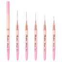 4 x 5Pcs Nail Art Brushes Kit, Gradient Pink