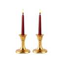 Rely+ Candlestick Holders Set of 2 Mini Stand Dinning Table Centerpiece Candle Holders Taper Candlesticks Holders Decor Home Candle Holder for Mantel Decorations (Gold)