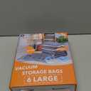 6 Large Vacuum Storage Bags,Plastic Packaging Bags,Space Saver Sealer Compression Bags for Blankets, Comforters, Pillows, Clothes Storage