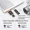 128GB Micro SD Card with Adapter and USB 3.0 Reader Kit, V30 Extended Memory for Home Security Camera and Dash Cam Loop Recording (USB-A Port)