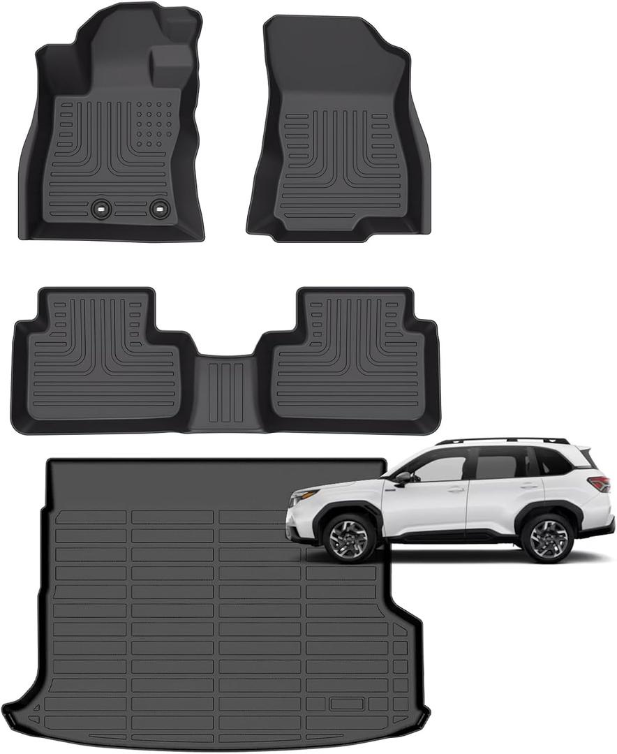 for Subaru Forester Hybrid 2025 2026,Car Mats for Subaru Forester Hybrid PremiumSport Limited Touring (Not Fit Fuel Version) All Weather Floor Mats Anti-Slip Custom Fit Car Accessories 2025-2026