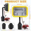 GSQQTE Golf Cart Heater 400W Battery Powered Heater 48V Carbon Fiber Fast Heating Safe Golf Cart Electric Heaters with 360 Degree Adjustable Angle, Golf Cart Accessories for Club Car/ Yamaha/ EZGO