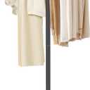 Freestanding Coat Racks with Marble Base Heavy Duty Clothes Rack Stand for Entryway, Bedroom, Living Room, Boutiques-15.7''L, BLACK