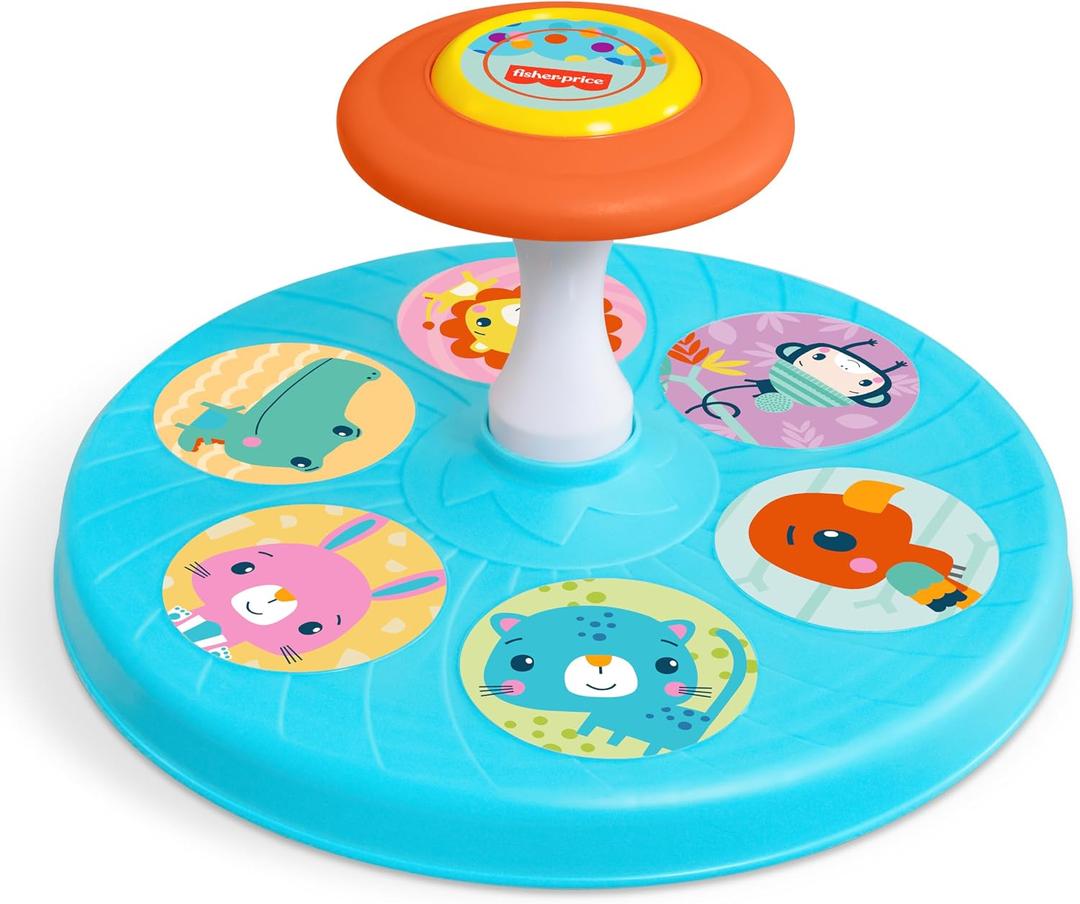 Fisher-Price™ Twist N Twirl Spinning Toy for Toddlers 18+ Months, Classic Sit and Spin Activity Toy for Balance and Active Play, 17.7 x 9.4 inches