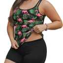 HUNTFAMI Tankinis Swim Suits for Women Two Piece 2025 Womens Bathing Suits Holiday Beachwear Women with Boyshorts (XL)