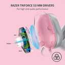 Razer BlackShark V2 X Gaming Headset: 7.1 Surround Sound - 50mm Drivers - Memory Foam Cushions - for PC, PS4, PS5, Switch - 3.5mm Audio Jack - Quartz Pink
