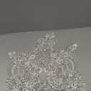 Handmade red/Blue/Gold/Green Rhinestones lace Bodice Applique Sewing Beads Crystal Trim Patches Accessory for Dress Clothes (Blue)