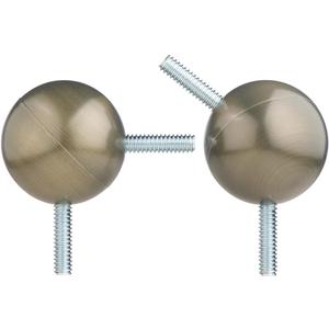 Ivilon Bay Window Curtain Rod Corner Connector - for Rods of 5/8 to 1-1/8 Inch - Antique Brass