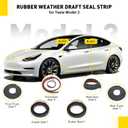 Car Weather Stripping for Tesla Model 3, Soundproof Seal for Wind Noise Reduction, Door & Trunk & A/B Pillar Rubber Seals