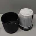 LaDoVita 3 Pack Ceramic Plant Pots 6/5/4 inch, Flowerpot for Indoor Plants with Drainage Holes and Tray, Outdoor Garden Planters, Modern Decorative for Home, White Vertical Stripes