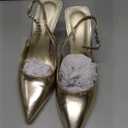 DANAZANA Closed Toe Pumps Women Chunky Block Heels Pointed Toed Ankle Strap Heel Pump Shoe Office Wedding Casual Dance Glitter Pumps Shoes for Lady Size 10