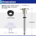 4 Set Tub Spout Diverter Valve Stem Repair Kit for Moen 101237, Includes 4 Copper Diverter Gates and 4 Cup Seals