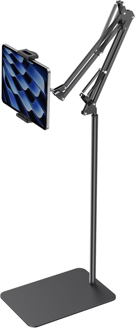 InnoGear Tablet Floor Stand, Overhead Bed Phone Stand Adjustable Holder Universal Floor Stand Compatible with iPhone iPad Pro Air Mini, Samsung Tab, Kindle, E-Readers (Medium)