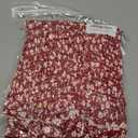 CVCPP Floral Print Sundress for Women Square Neck Sleeveless Smocked Flowy Mini Short Boho Summer Dresses.L