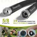 Garden Hose, Lightweight, Ultra Flexible, Durable, Kink-Free Water Hose - Made of TPU, Drinking Water Safe Material, Non-Shrinking, Easy to Store, All-Weather, Black (100 FT)