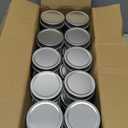 novelinks 4 oz Small Plastic Jars with Lids, 20 Pack Mini Plastic Mason Jars with Lids 4oz, Craft Storage Containers & Canning Jars & Small Spice Jars for Kitchen Organization (20 Pack,Silver)