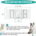 Aluminum Cat Door for Windows - Adjustable to Fit Window Width 24"-28", Quick-Fit Cat Door Window Insert, Magnetic Suction Design, Perfect for Cats