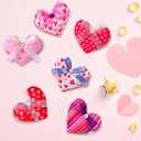 Tudomro 12 Pcs Valentines Day Fabric Heart Decor Cloth Heart Bowl Filler for Spring Home Farmhouse Ornaments Wedding Home Decor(Elegant)