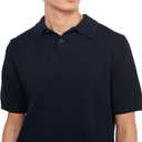 Vince Men's Sunfaded S/S Polo (Black, XL)